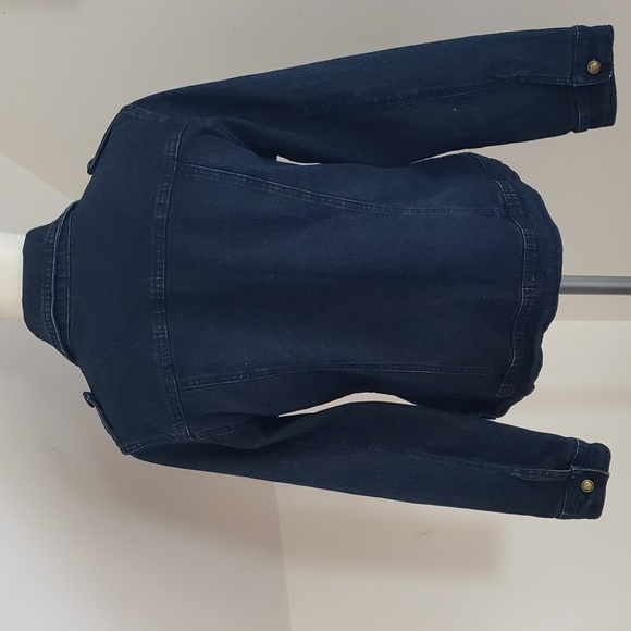 DG2 by Diane Gilman Classic Stretch Indigo Jeans Jacket - Size S - Picture 3 of 16